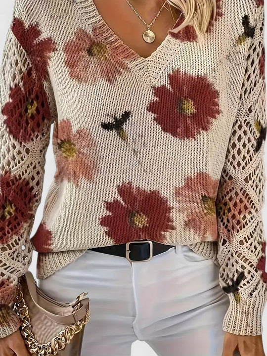 Beatrice | Floral Knit sweater