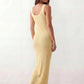 Women’s openwork knit maxi dress with a diamond knit texture, round neckline, wide straps, and sleeveless design for beach and summer wear.