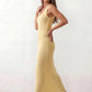 Women’s openwork knit maxi dress with a diamond knit texture, round neckline, wide straps, and sleeveless design for beach and summer wear.