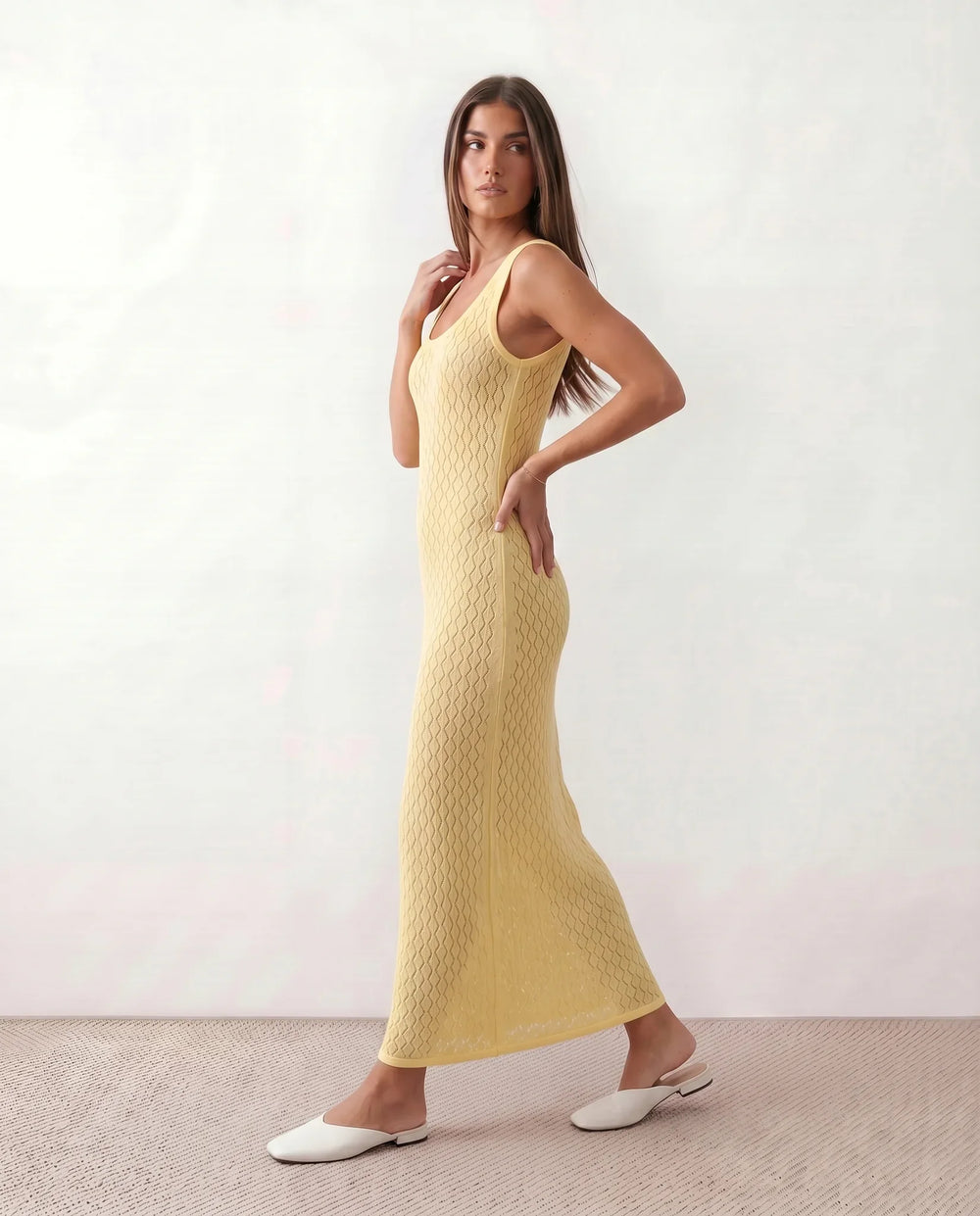 Women's Crochet Knit Maxi Dress for Beach, Holiday & Summer Wear