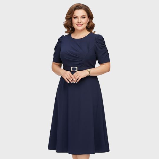 Harriet - Soft-Touch Ruched Midi Dress
