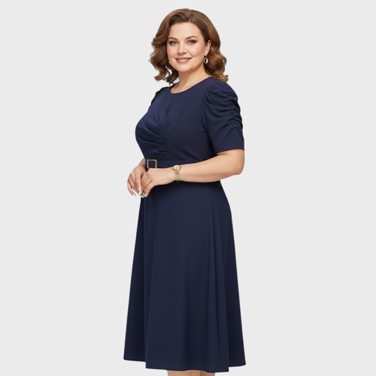 Harriet - Soft-Touch Ruched Midi Dress