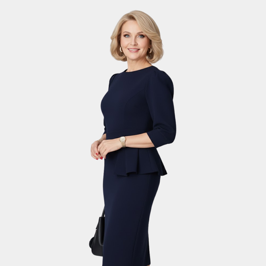 Claudine - Refined Ruffle Midi Dress