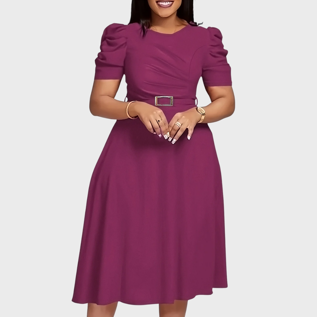 Harriet - Soft-Touch Ruched Midi Dress
