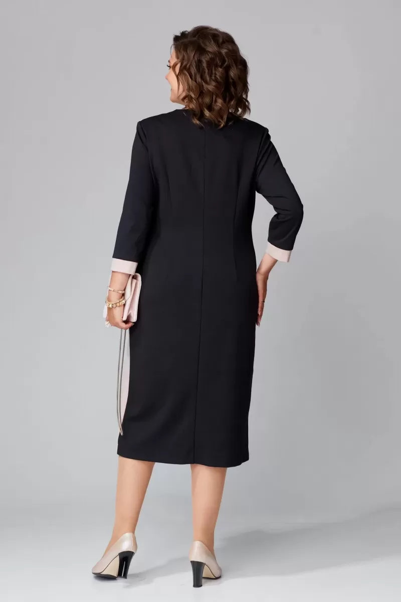 Fenna - Elegant V-Neck Midi Dress