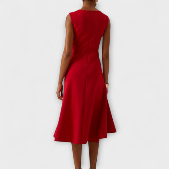 Liza – Asymmetric Draped Midi Dress