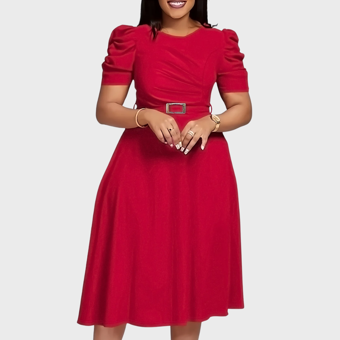 Harriet - Soft-Touch Ruched Midi Dress