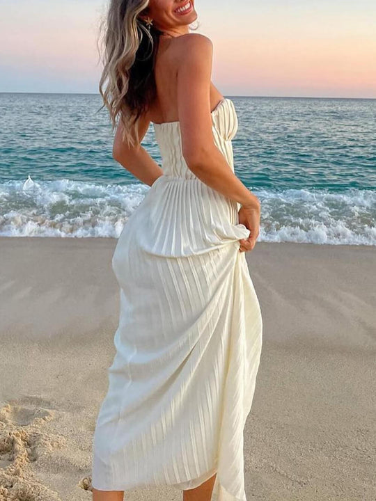 Christina ™ | Elegant Pleated Strapless Dress