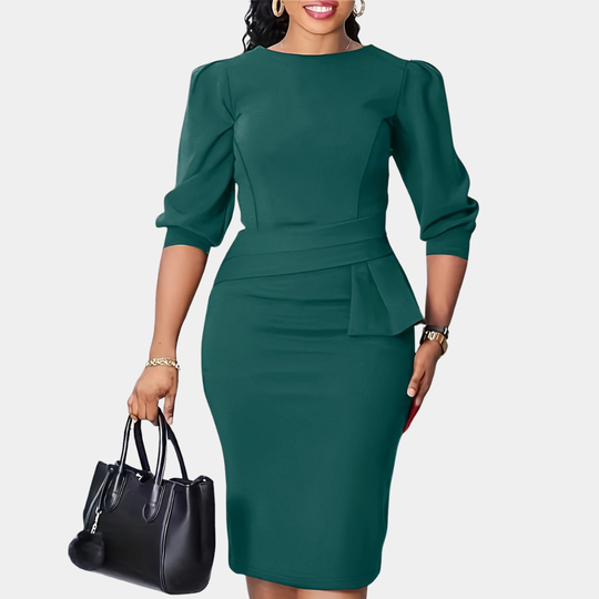 Claudine - Refined Ruffle Midi Dress