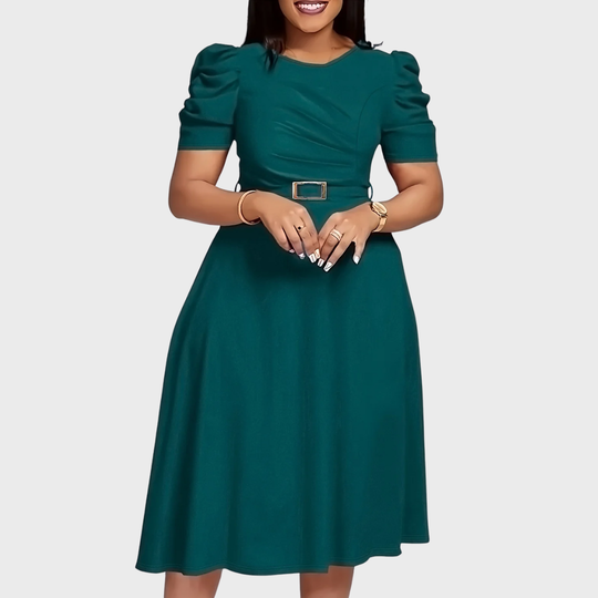 Harriet - Soft-Touch Ruched Midi Dress