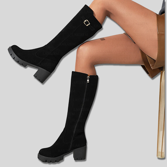 Calista - Suede Knee High Boots