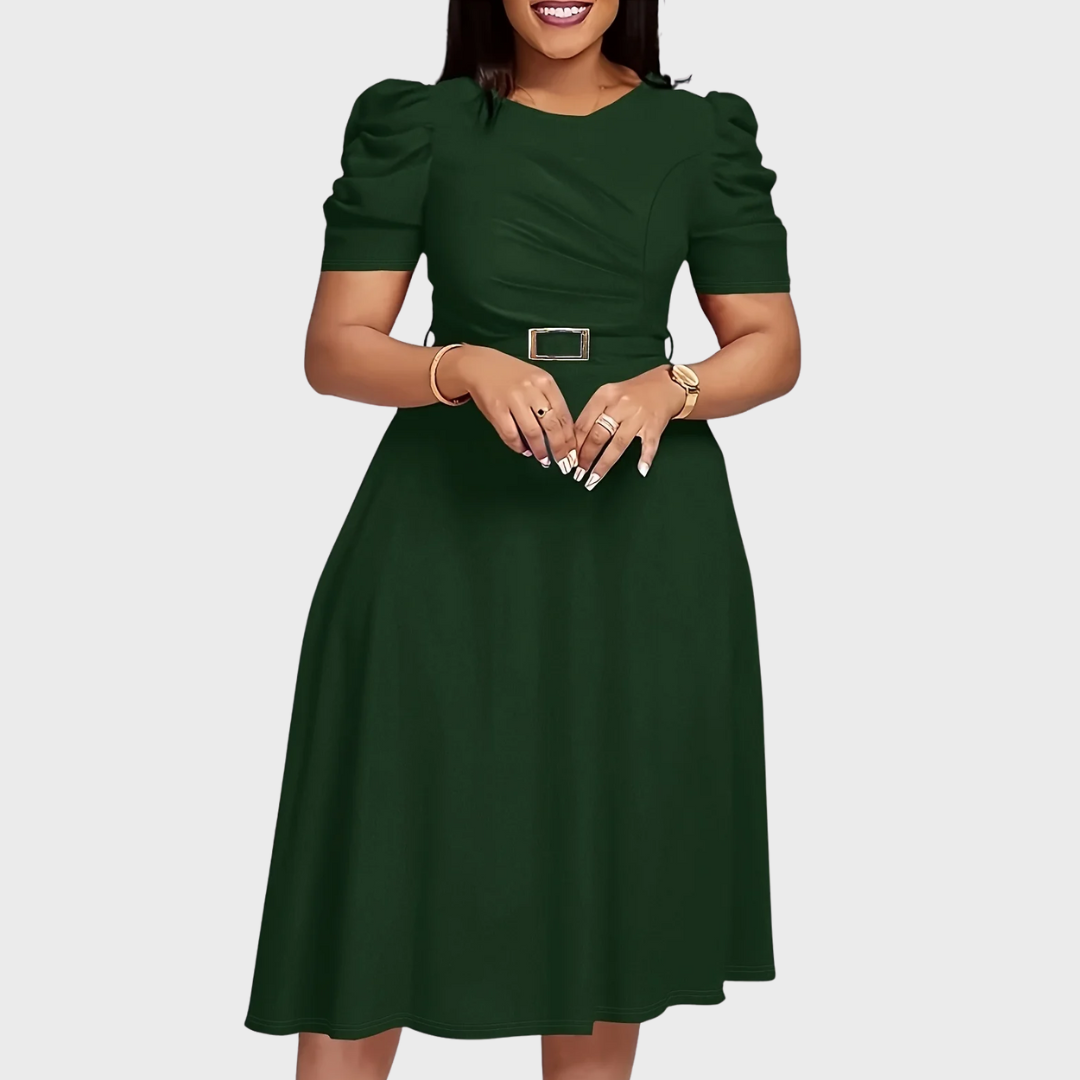 Harriet - Soft-Touch Ruched Midi Dress