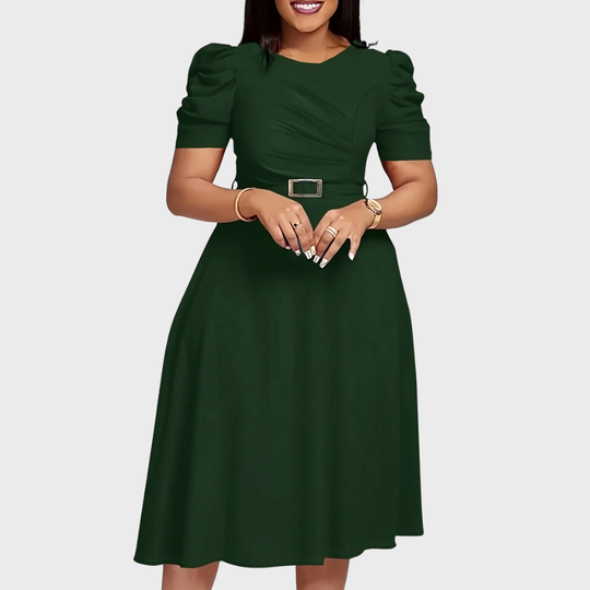 Harriet - Soft-Touch Ruched Midi Dress