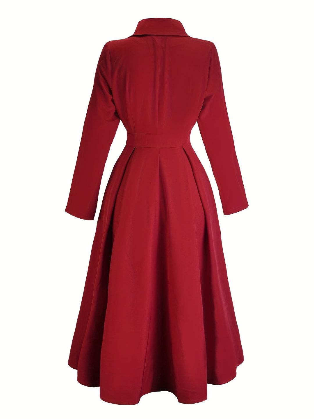 Rosalie - Buttoned Long-Sleeve Midi Dress