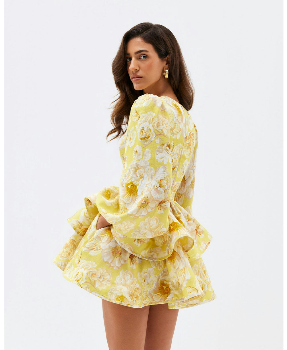 Raelynn - Floral Ruffle Mini Dress
