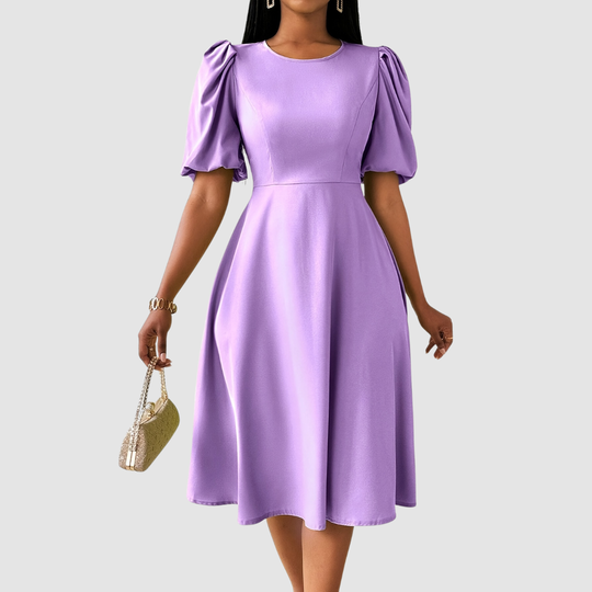 Clara - Refined Black Midi Dress