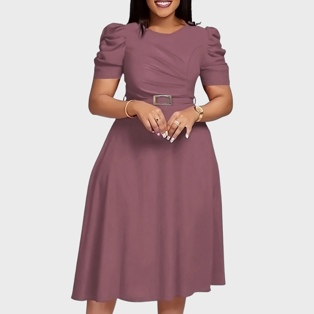 Harriet - Soft-Touch Ruched Midi Dress