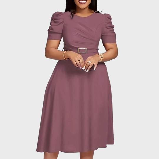 Harriet - Soft-Touch Ruched Midi Dress