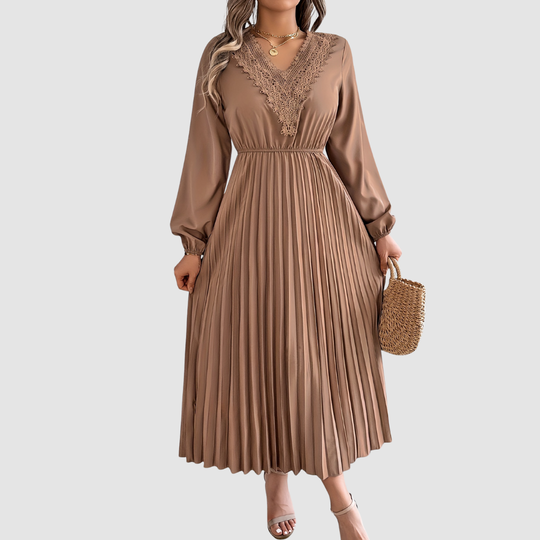 Rosalind - Lace V-Neck A-Line Dress