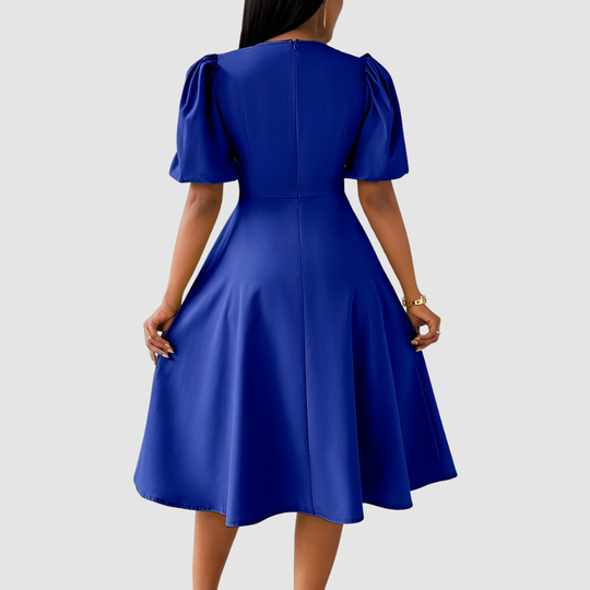 Clara - Refined Black Midi Dress