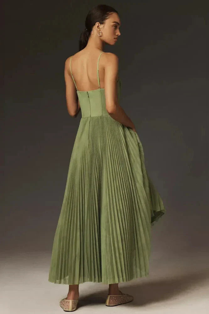 Isabella | Pleated tulle midi dress