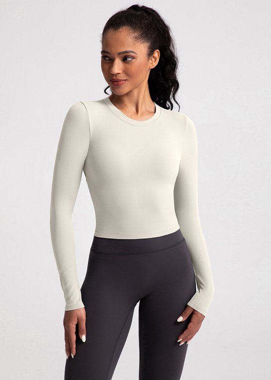 Knot T-shirt - Long Sleeve - Built-in Bra