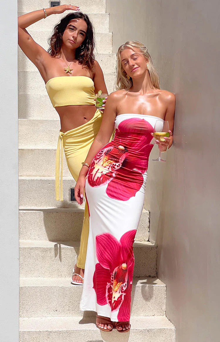 Arizona - Floral Mesh Maxi Dress