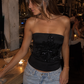 Women’s Beaded Strapless Corset Bustier Top for Party & Evening Wear