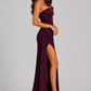 Women’s Strapless Ruched Maxi Dress with Thigh Split for Formal & Evening Wear