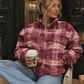 Women’s Panelled Plaid Zip-Up Jacket with Stand Collar for Casual & Everyday Wear