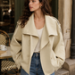 Women’s Double-Breasted Cropped Trench Coat with Heritage Detail for Autumn & Smart Casual Wear