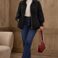Women’s Lightweight Down Puffer Coat with Stand Collar for Winter & Everyday Wear