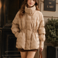 Women’s Lightweight Down Puffer Coat with Stand Collar for Winter & Everyday Wear