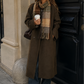 Women’s Double-Breasted Wool Blend Long Coat