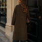 Women’s Double-Breasted Wool Blend Long Coat