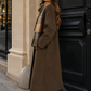Women’s Double-Breasted Wool Blend Long Coat