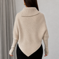 Women’s Asymmetrical Batwing High-Neck Knit Jumper