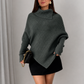 Women’s Asymmetrical Batwing High-Neck Knit Jumper