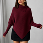 Women’s Asymmetrical Batwing High-Neck Knit Jumper