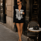 Women’s White Lace Patchwork Blazer with Notched Collar for Office & Evening Wear