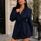 Women’s Striped Blazer with Tailored Fit