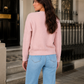 Women’s Cable Knit Bow Cardigan with Tie-Front Detail
