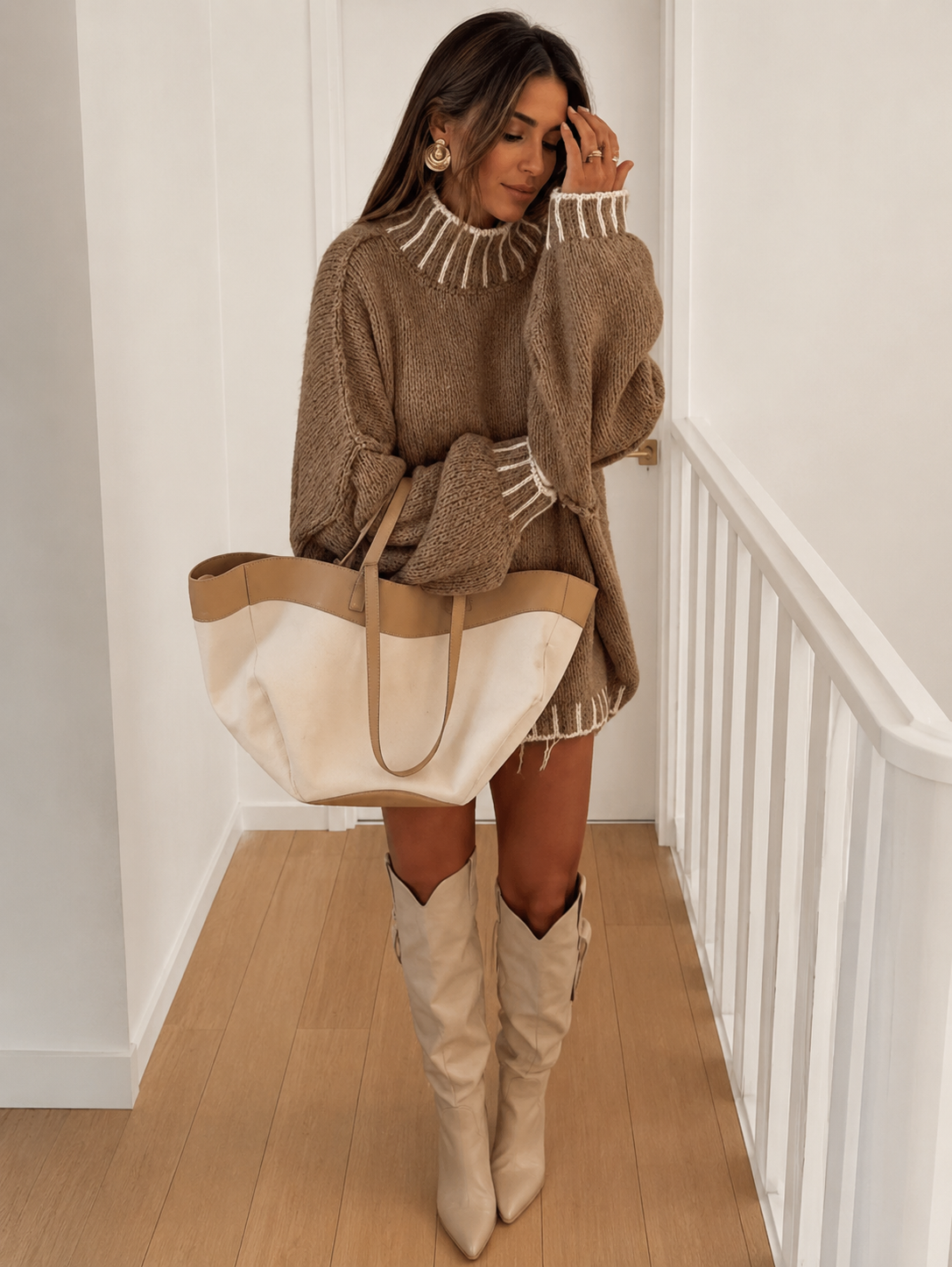 Women’s Knitted Jumper with Relaxed Fit