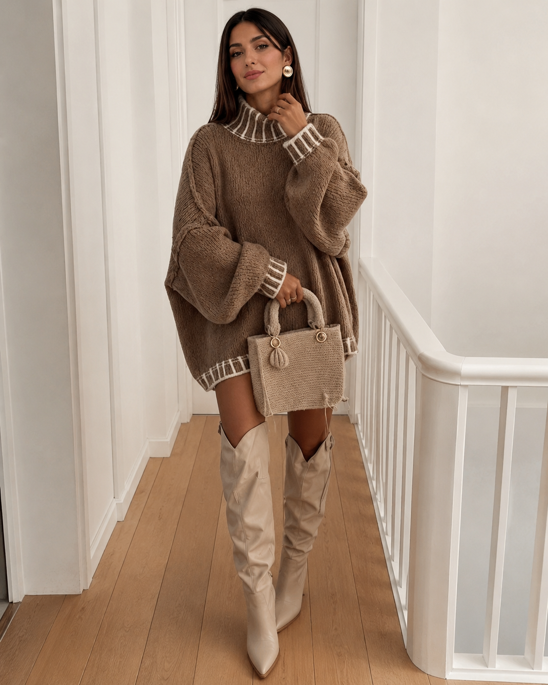 Women’s Knitted Jumper with Relaxed Fit