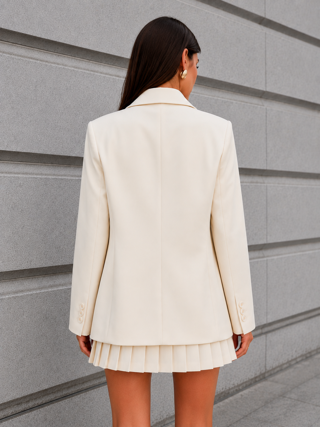 Women’s Oversized Double-Breasted Blazer with Tailored Silhouette for Office & Smart Casual Wear