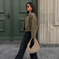 Women’s Vintage Bomber Jacket with Turn-Down Collar & Relaxed Fit