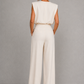 Women's Sleeveless Wide Leg Jumpsuit - Elegant Occasion & Wedding Guest Jumpsuit