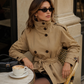 Women’s Short Belted Trench Coat with Waist Tie for Casual & Smart Wear