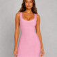 Women’s Sculpting Bandage Mini Dress with Scoop Neck for Party & Evening Wear