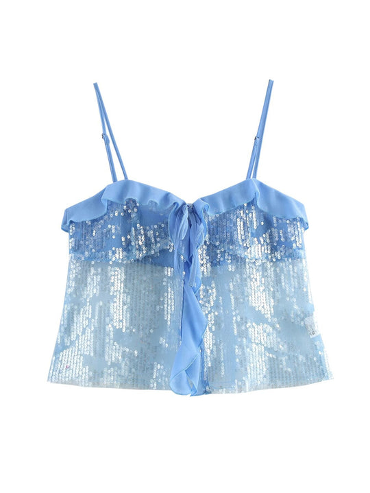 Clarissa | Sequin Halter Top
